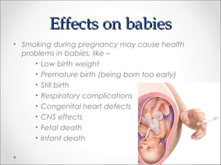 effect of cigarettes on fetus Smoking and pregnancy