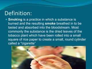 what does tobacco mean Smoking [autosaved]