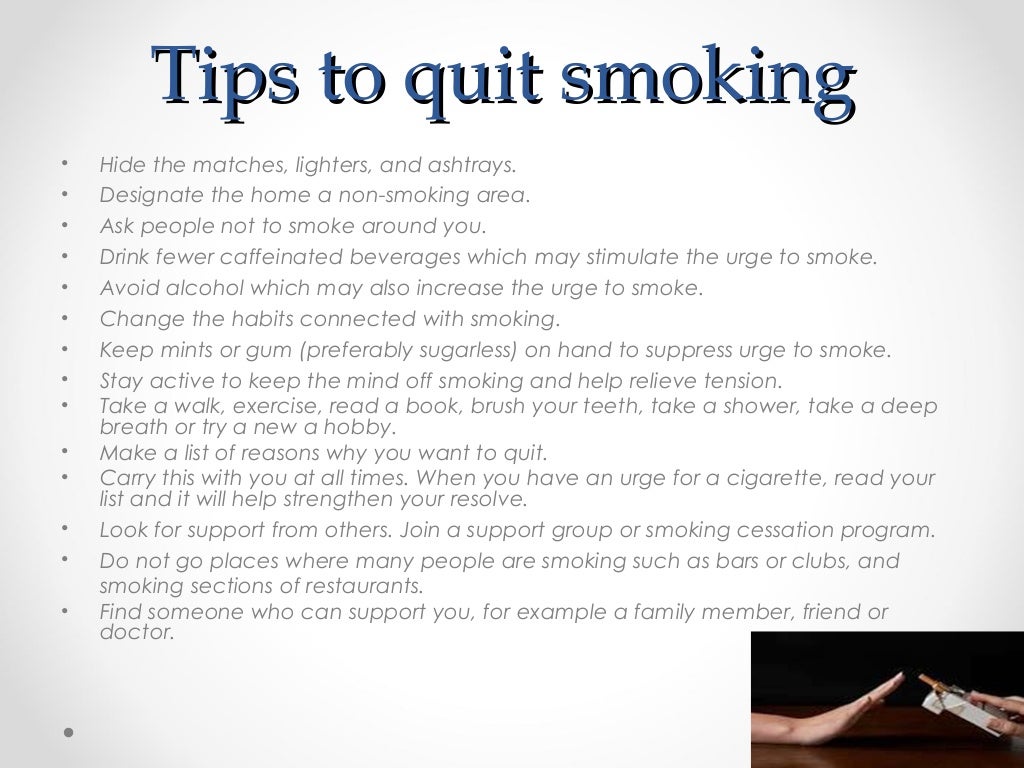 Smoking cessation