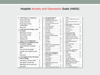 Hospital Anxiety and Depression Scale (HADS)
 