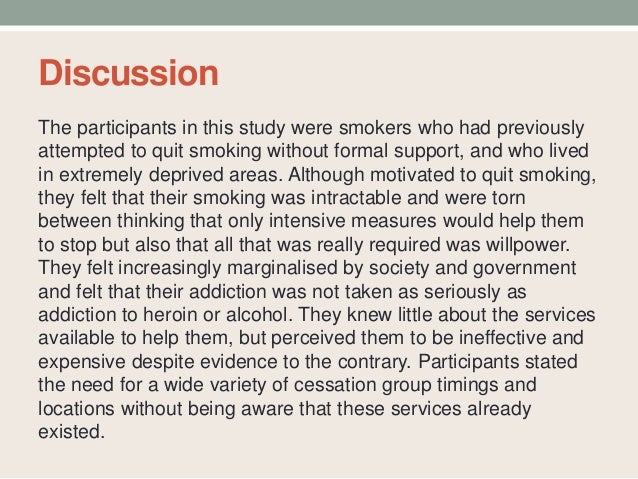 Literature review of smoking cessation