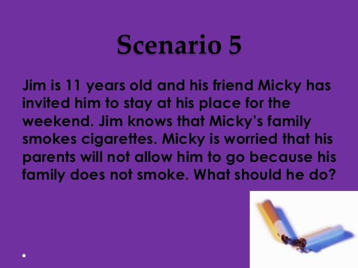 Smoking scenario role play
