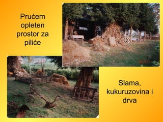 Prućem opleten prostor za piliće Slama, kukuruzovina i drva 