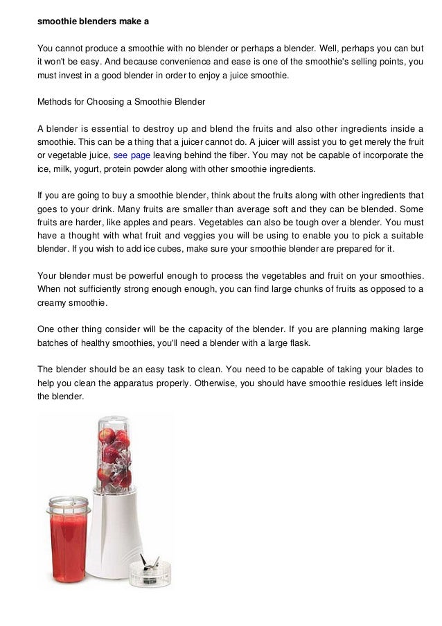 Smoothie Blenders Come up with a Healthy Drink Using the Best Blender