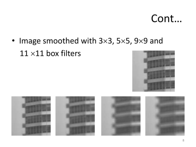 Smoothing in Digital Image Processing | PPTX
