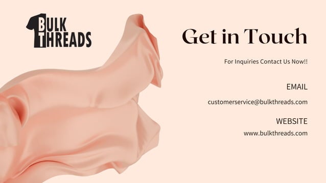 Smooth inside, stylish outside bulk threads! | PPT