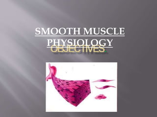 SMOOTH MUSCLE
PHYSIOLOGY
 
