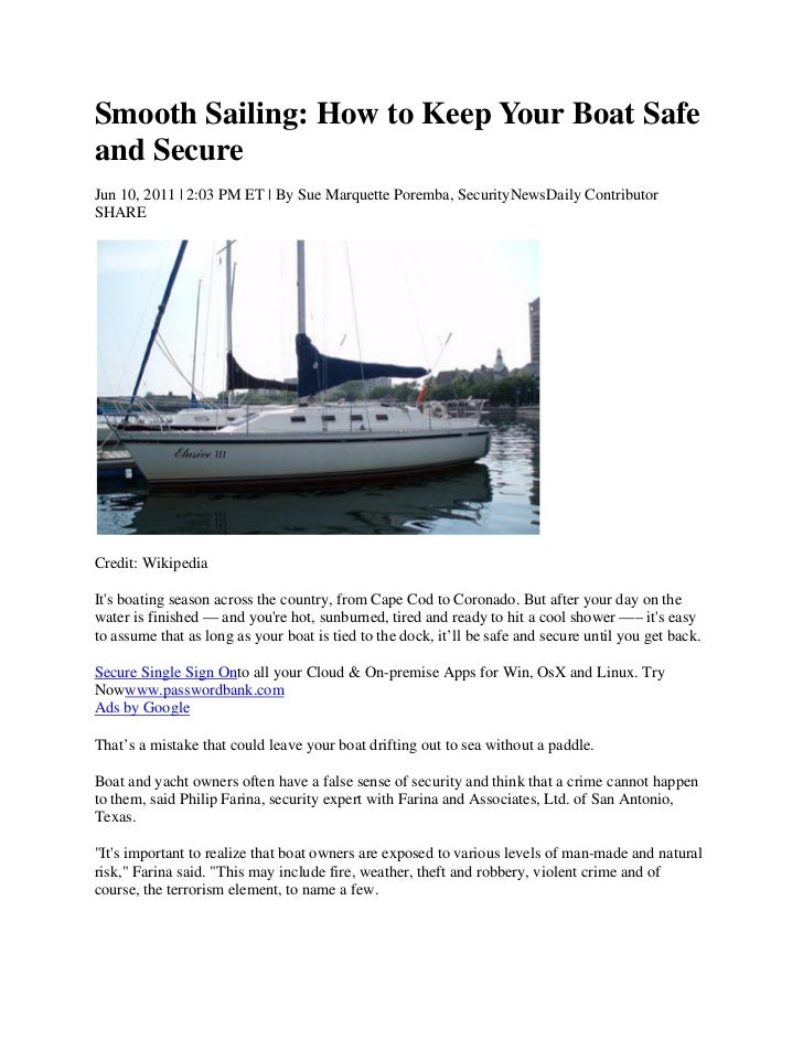 Smooth Sailing How To Keep Your Boat Safe And Secure.
