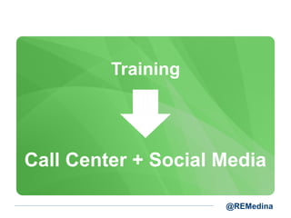 Training

Call Center + Social Media
@REMedina

 