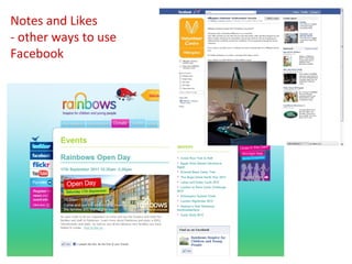 Notes and Likes - other ways to use Facebook 
