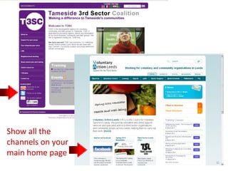 Show all the channels on your main home page 
