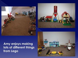 Amy enjoys making lots of different things from Lego