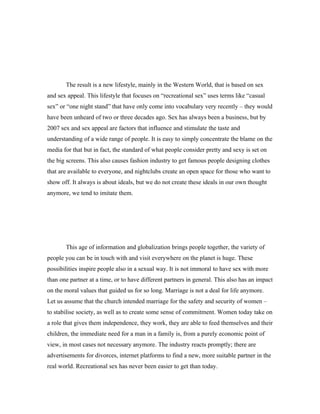 Sexual Morality | DOC | Sexual Health | Diseases and Conditions