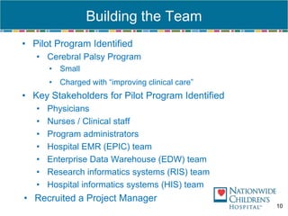 Improving patient outcomes through integration of clinical care and researchBackgroundMajor Barriers to Merging Clinical Care and Research Information