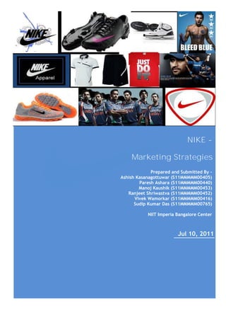 Lure confess Mathematics Nike: Marketing Strategies