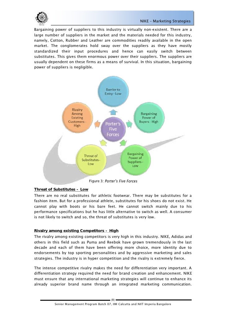 nike marketing stragety This solution addresses the case study questions in kotler and keller's marketing text regarding the pros, cons and risks of nike's marketing strategy, and how adidas should compete with nike. nike marketing stragety This solution addresses the case study questions in kotler and keller's marketing text regarding the pros, cons and risks of nike's marketing strategy, and how adidas should compete with nike.