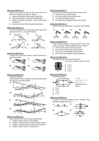 EBTANAS-SMP-92-12                                           EBTANAS-SMP-92-17
  Berkas sinar yang jatuh dari zat optik yan...