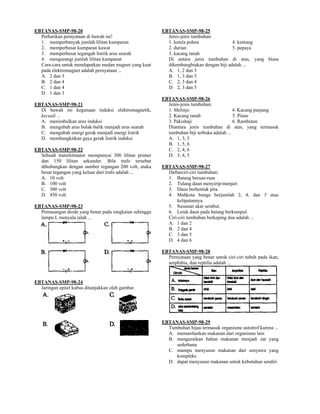 EBTANAS-SMP-98-20                                       EBTANAS-SMP-98-25
  Perhatikan pernyataan di bawah ini!           ...