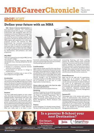 SmartPrep MBA Career Chronicle