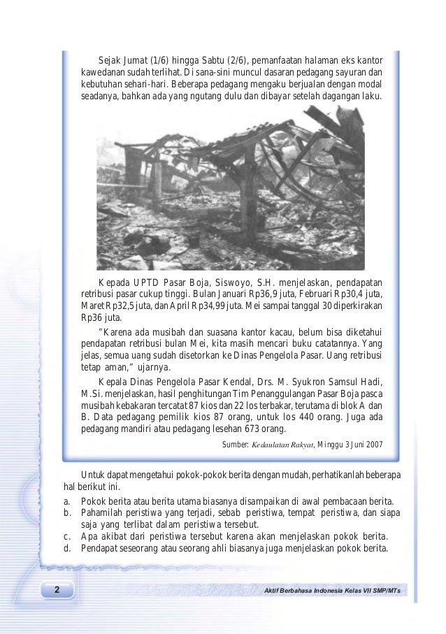 Buku Bahasa Indonesia kelas 7