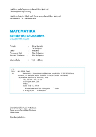 Matematika Konsep Dan Aplikasinya Smp Kelas 7
