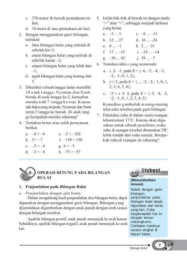Kunci Jawaban Bupena Kelas 7 Matematika Guru Galeri