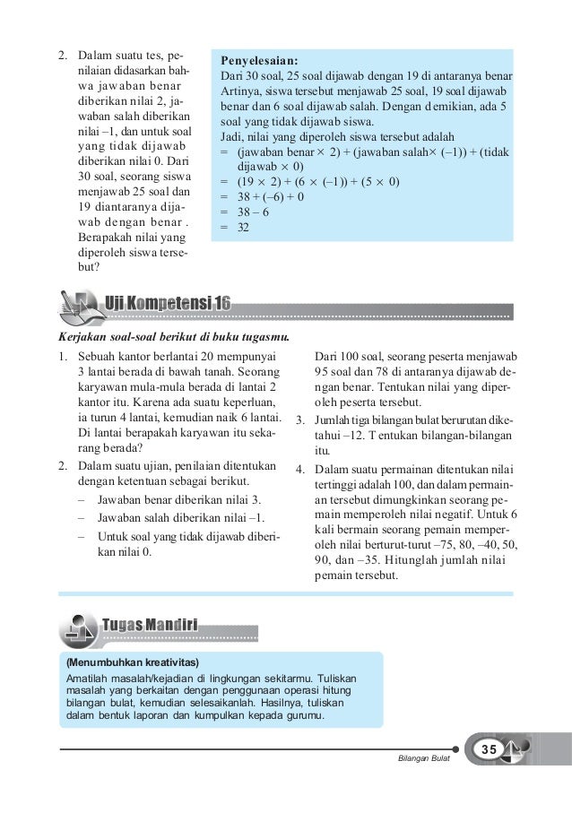 Kunci Jawaban Buku Matematika Konsep Dan Aplikasinya Kelas 7 Berbagai Buku