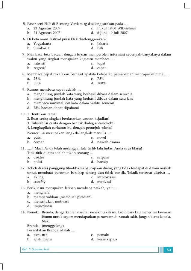 Bahasa Indonesia Kelas 8