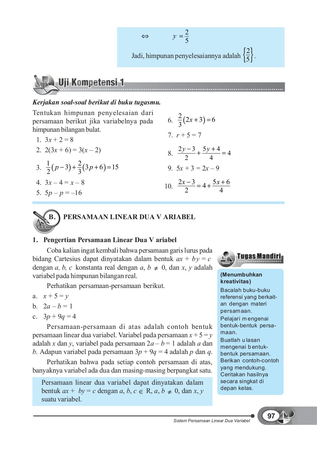 Buku Matematika kelas 8