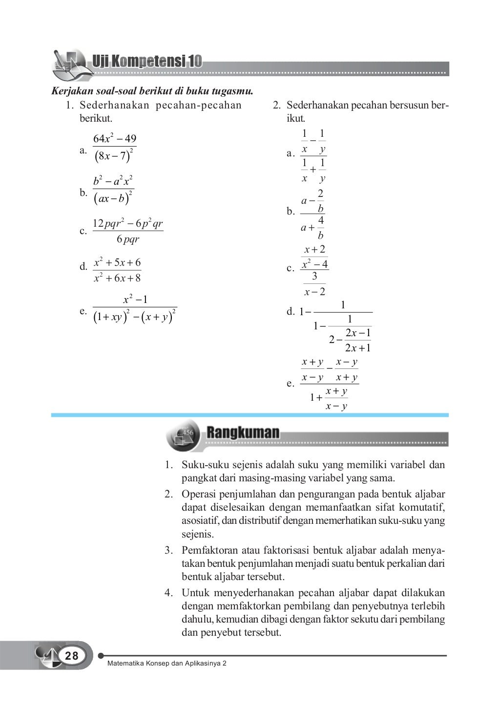 Buku Matematika kelas 8