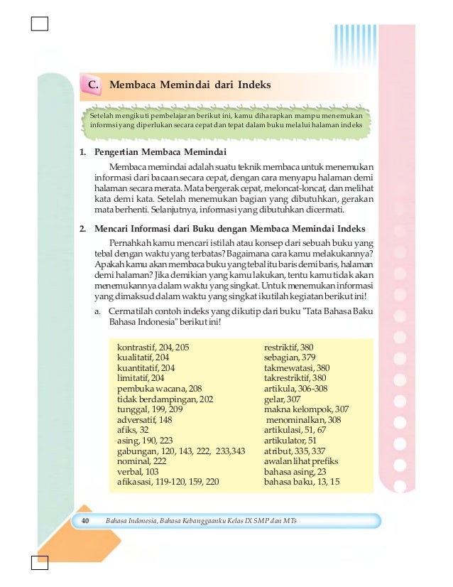 Buku Bahasa Indonesia Kelas 9