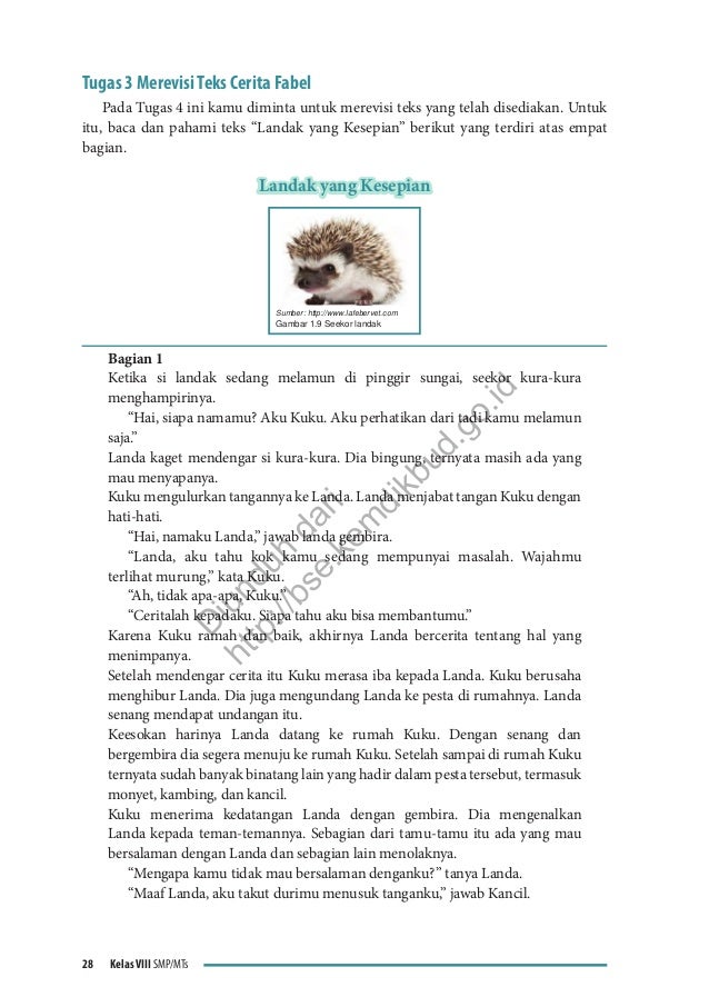 Smp Kelas 8 Bahasa Indonesia Wahana Pengetahuan Buku Guru