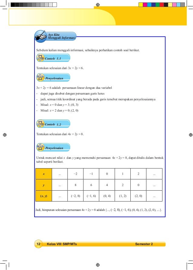 Buku Matematika Smp Kelas 8 Semster 2 Kurikulum 2013