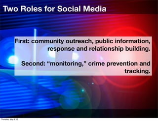 Social Media for Police Departments PPT