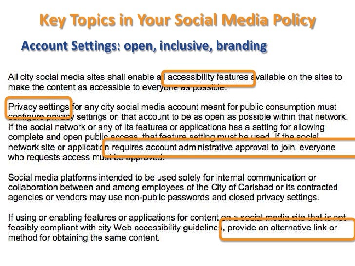 Social Media Policies for Government Agencies Why and How