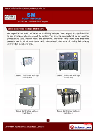 S. M. Power Products, Surat, Voltage Stabilizers | PDF