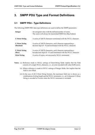 SMPP 3.4 Protocol Specification (eng) | PDF