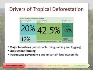 Drivers of Tropical Deforestation




• Major Industries (industrial farming, mining and logging)
• Subsistence farming
• Inadequate governance and uncertain land ownership
 