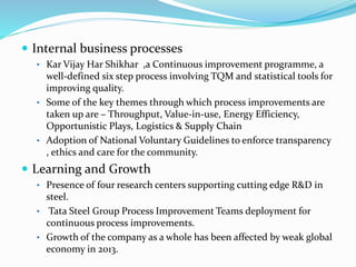 Strategic Management of Tata Steel | PPTX