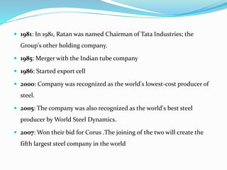 Strategic Management of Tata Steel | PPTX