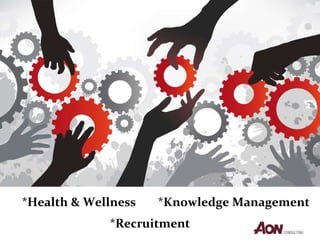 *Health & Wellness *Knowledge Management *Recruitment 