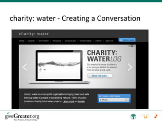 charity: water - Creating a Conversation 
