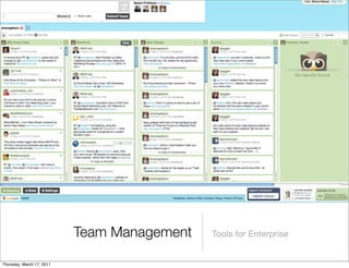 Team Management   Tools for Enterprise


Thursday, March 17, 2011
 