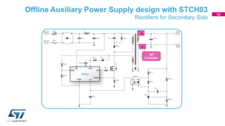 Offline Auxiliary Power Supply design with STCH03
Rectifiers for Secondary Side
SR
Controller
56
 