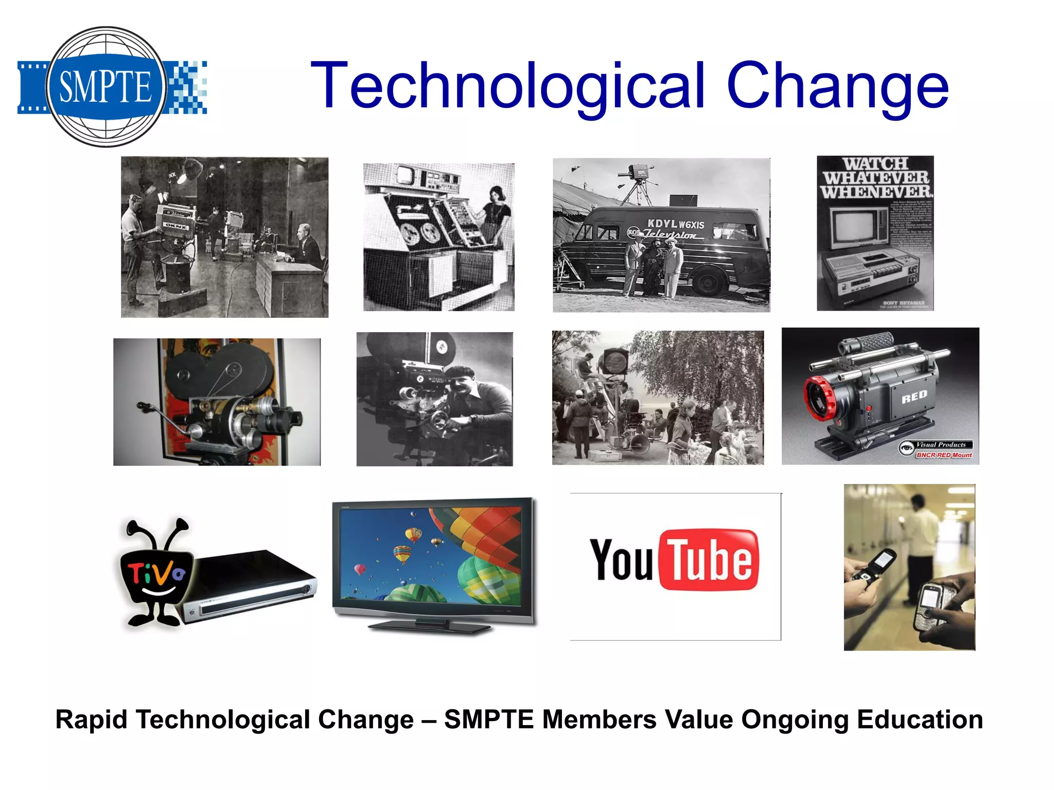 LEADERS OF TOMMORROWMarch 2009
Technological Change
Rapid Technological Change – SMPTE Members Value Ongoing Education
 