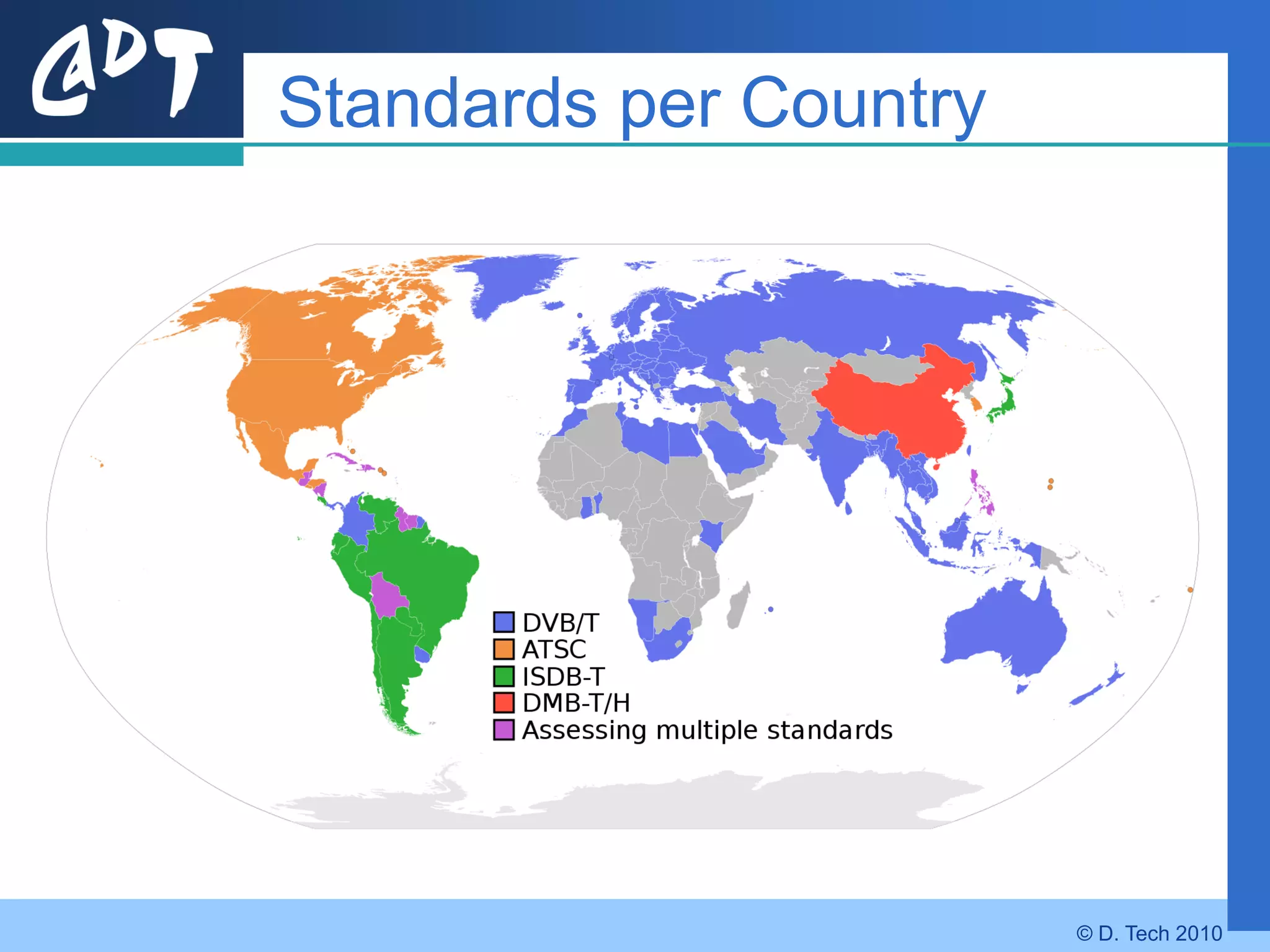 Standards per Country




                        © D. Tech 2010
 