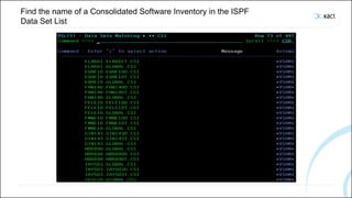 Find the name of a Consolidated Software Inventory in the ISPF
Data Set List
 