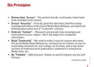 Die Social Media Release. Oder: Agenda Setting im Social Web?