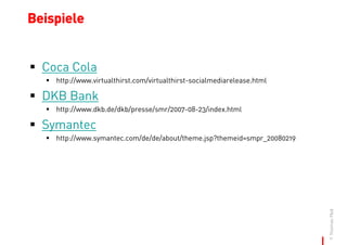 Die Social Media Release. Oder: Agenda Setting im Social Web?