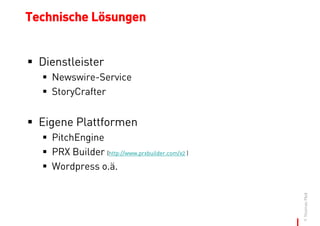 Die Social Media Release. Oder: Agenda Setting im Social Web?